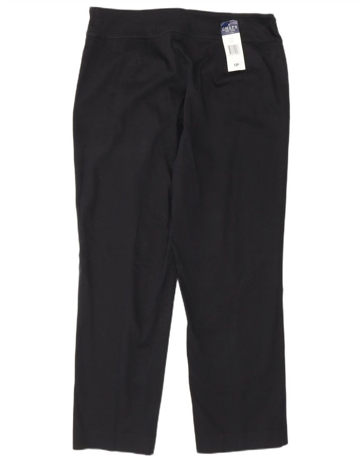 Chaps Womens Straight Chino Trousers US 12 Large W32 L27 Black
