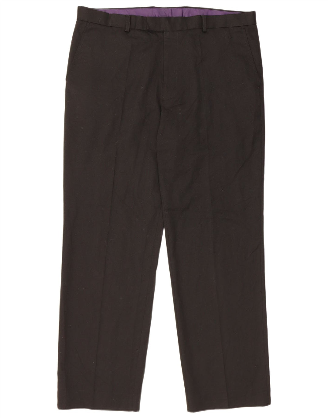 Marks & Spencer Mens Regular Fit Suit Trousers W38 L31 Black Polyester