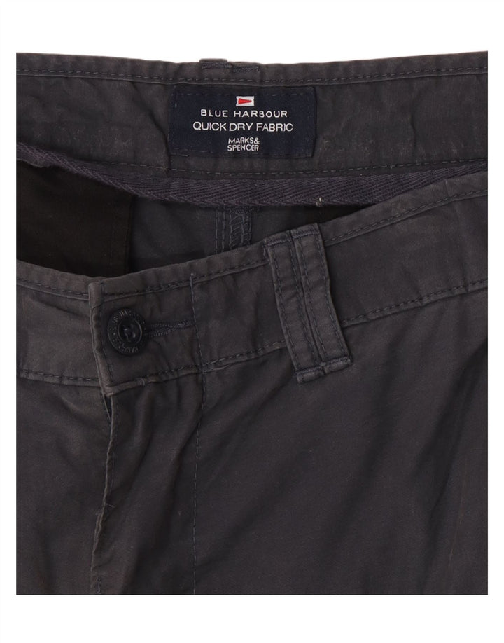 Marks & Spencer Mens Blue Harbour Cargo Bermuda Shorts W34 Large Grey