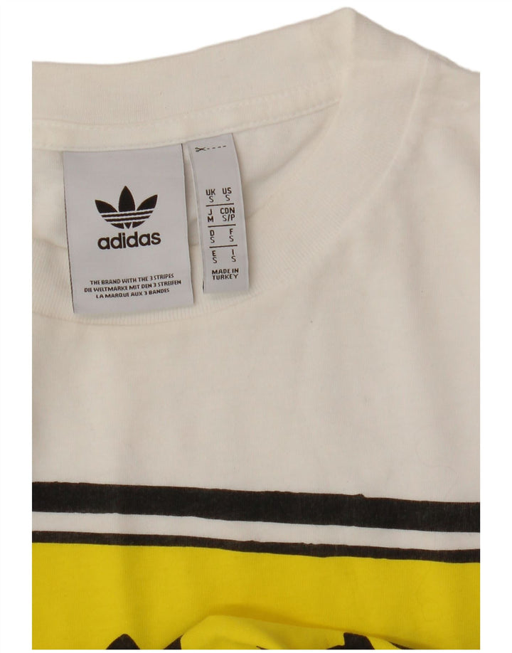 Adidas Mens Graphic T-Shirt Top Small White