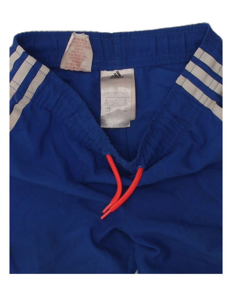 ADIDAS Boys Sport Shorts 3-4 Years Blue Polyester | Vintage Adidas | Thrift | Second-Hand Adidas | Used Clothing | Messina Hembry 