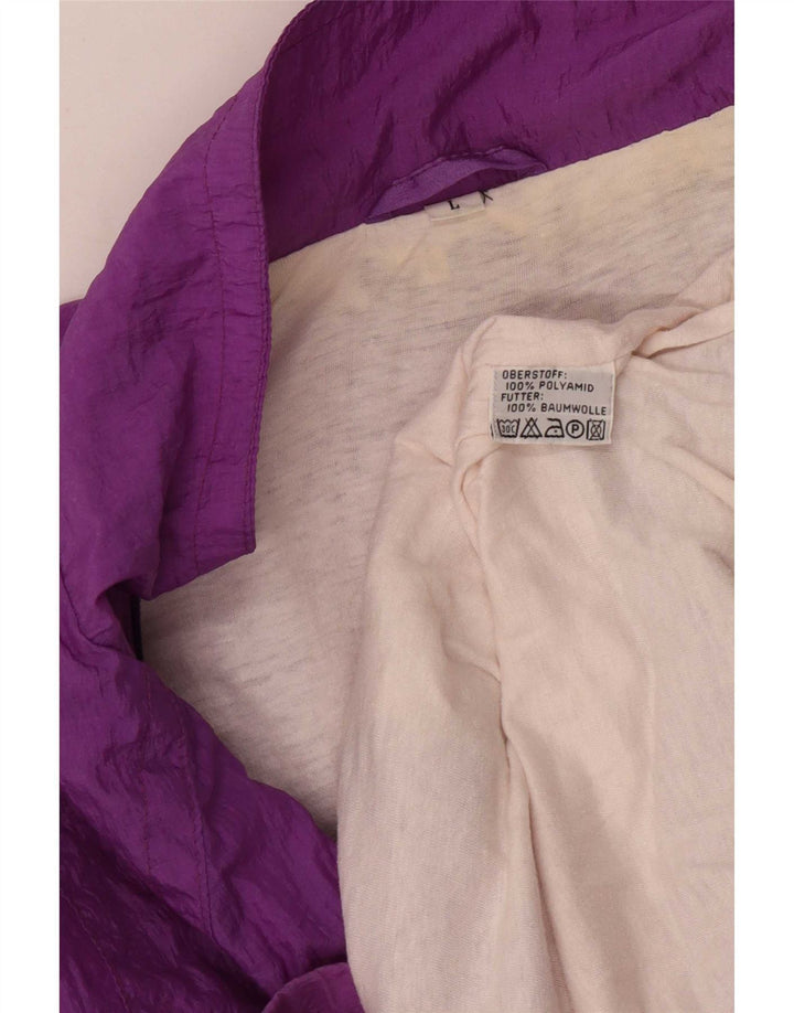 Vintage Mens Tracksuit Top Jacket Large Purple Polyamide
