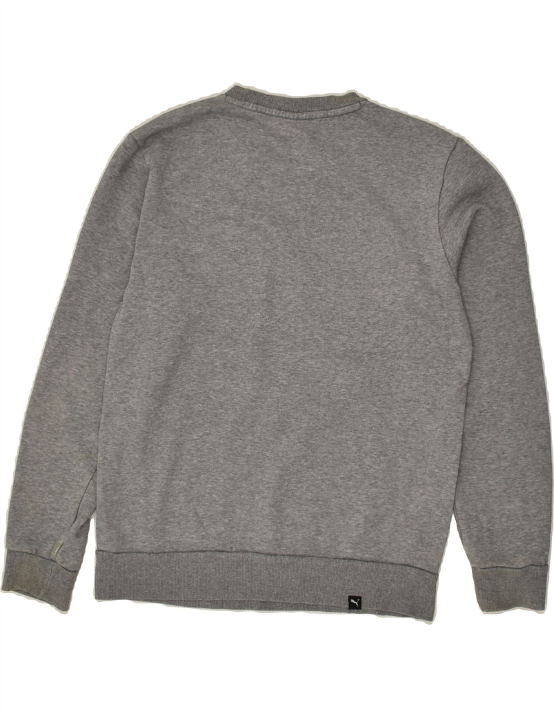 PUMA Mens Graphic Sweatshirt Jumper Small Grey Cotton | Vintage Puma | Thrift | Second-Hand Puma | Used Clothing | Messina Hembry 