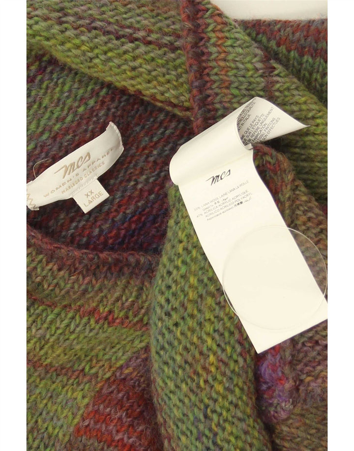 Marlboro Classics Womens Cardigan Sweater UK 20 2XL Multicoloured Striped