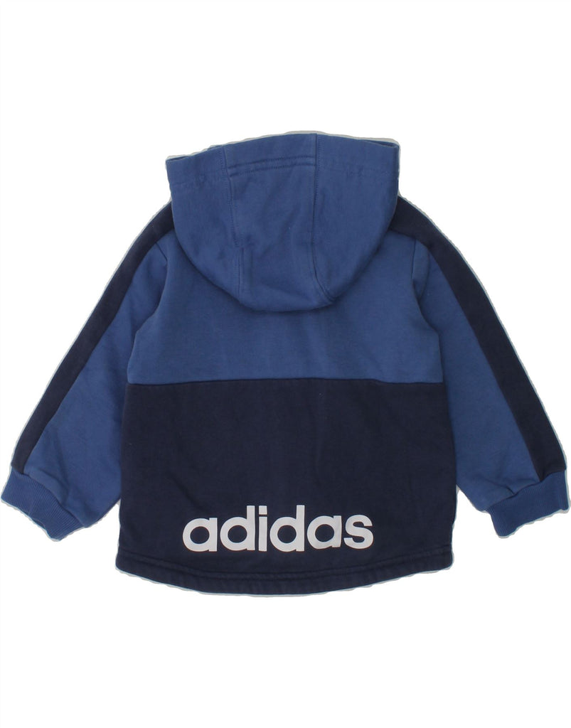 ADIDAS Baby Boys Graphic Zip Neck Jumper Sweater 6-9 Months Navy Blue | Vintage Adidas | Thrift | Second-Hand Adidas | Used Clothing | Messina Hembry 