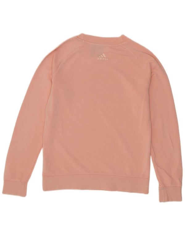 Adidas Womens Graphic Sweatshirt Jumper UK 8/10 Small Pink