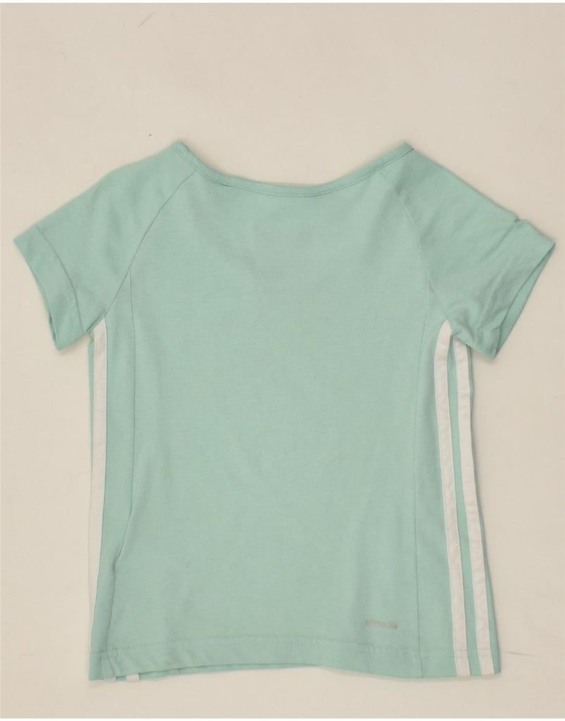 ADIDAS Girls T-Shirt Top 5-6 Years Green Cotton | Vintage Adidas | Thrift | Second-Hand Adidas | Used Clothing | Messina Hembry 