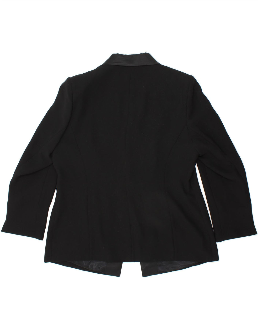 ANN HARVEY Womens 1 Button Blazer Jacket UK 18 XL Black Polyester Vintage Ann Harvey and Second-Hand Ann Harvey from Messina Hembry 