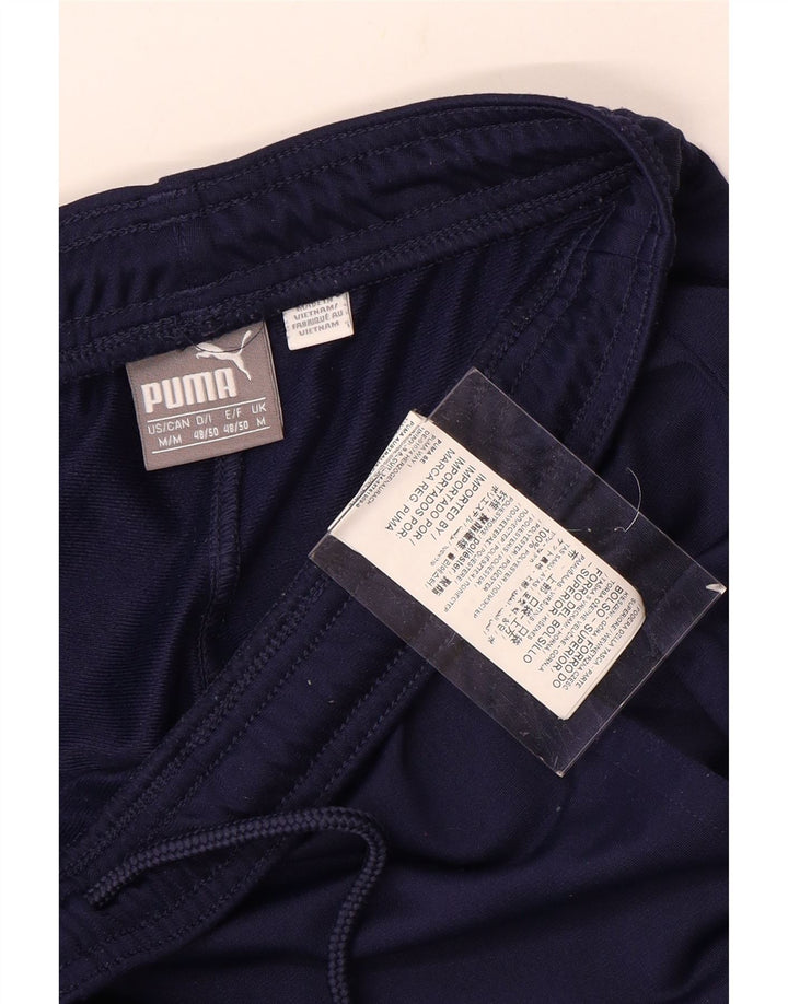 Puma Mens Tracksuit Trousers Medium  Navy Blue Polyester
