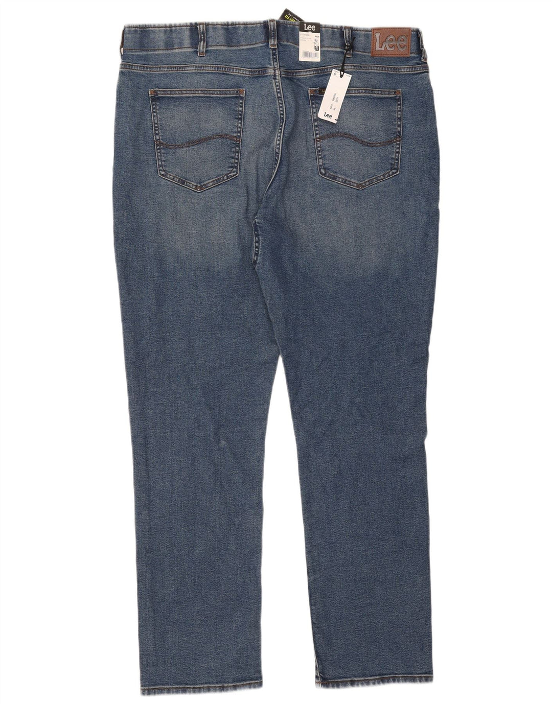 Lee Mens Straight Tapered Jeans W44 L34 Blue Cotton