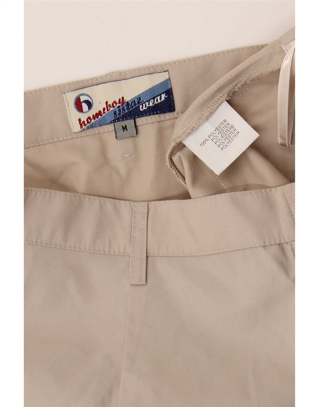 Vintage Womens Mini Skirt Medium W28  Beige Polyester