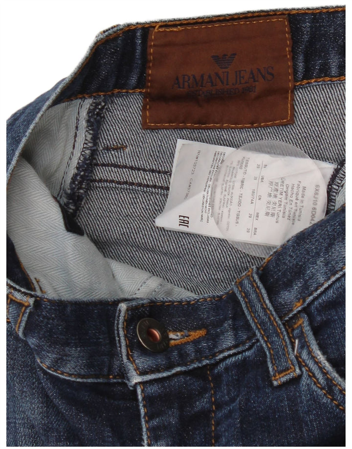 Armani Womens Slim Jeans W29 L29 Blue Cotton