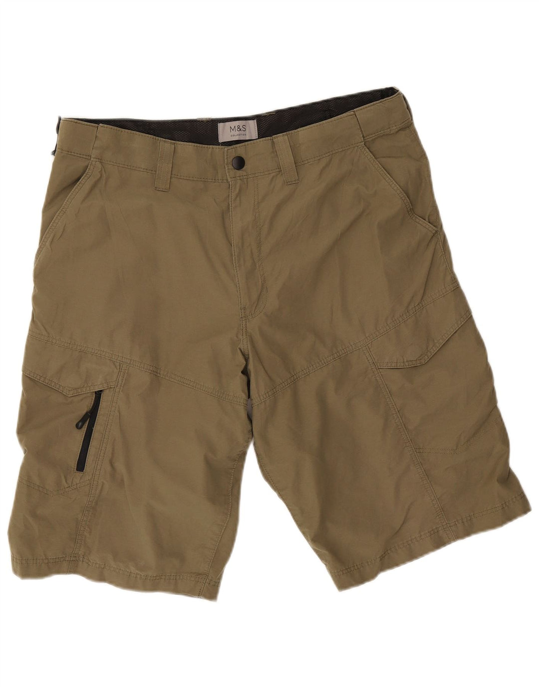 Marks & Spencer Mens Cargo Shorts W34 Large Khaki Cotton