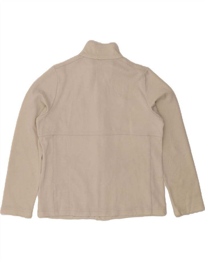 ADIDAS Womens Tracksuit Top Jacket UK 14 Large Off White Polyester Vintage Adidas and Second-Hand Adidas from Messina Hembry 