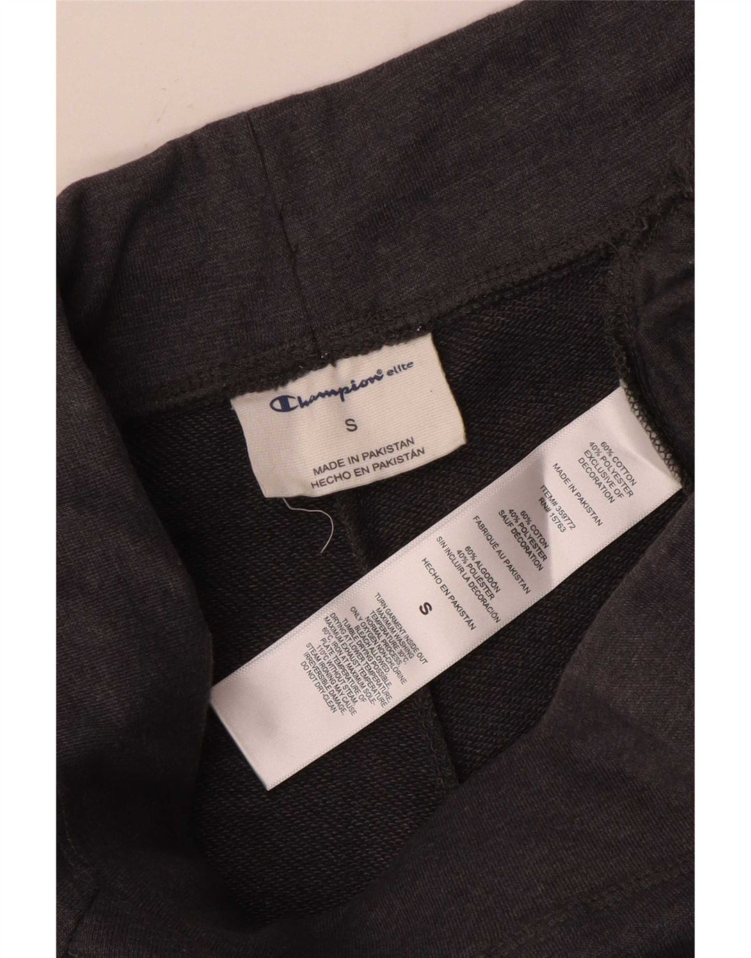 Champion Mens Tracksuit Trousers Joggers Small Grey Cotton
