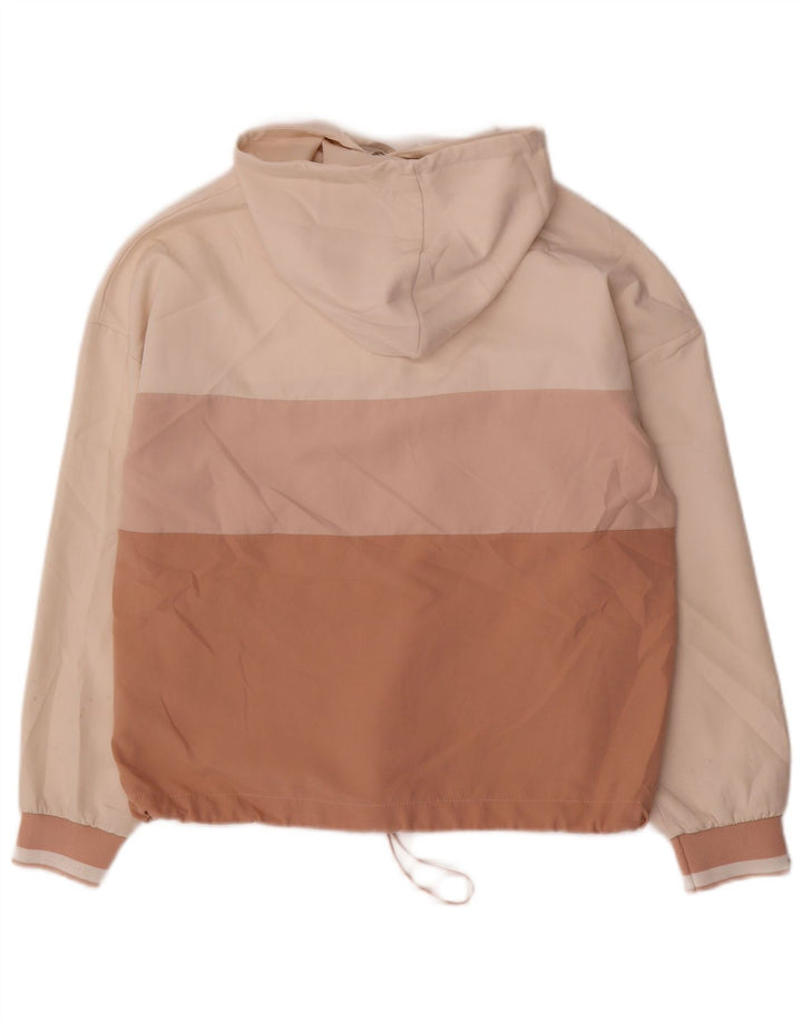 Zara Womens Hooded Anorak Jacket UK 10 Small Multicoloured Colourblock