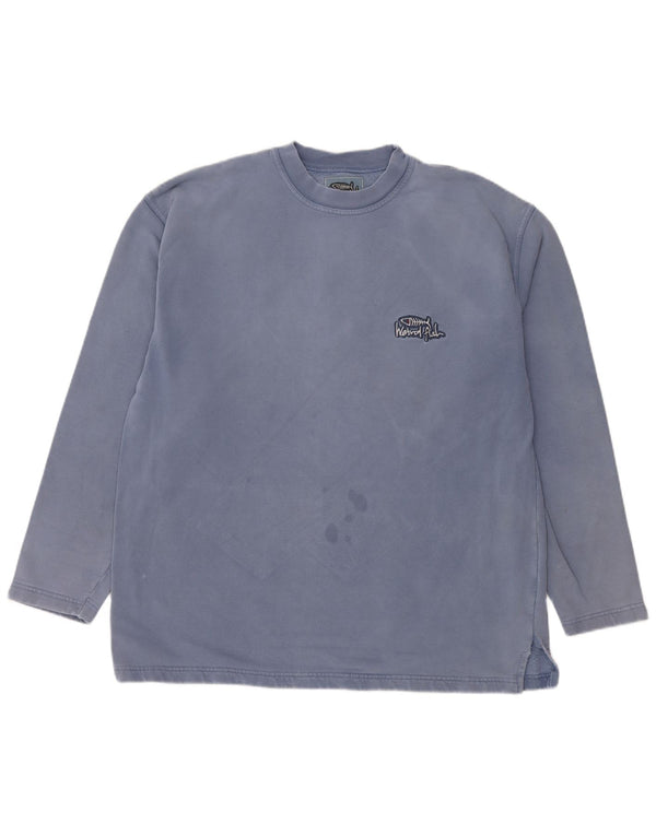 Weird Fish Mens Sweatshirt Jumper XL Blue Cotton