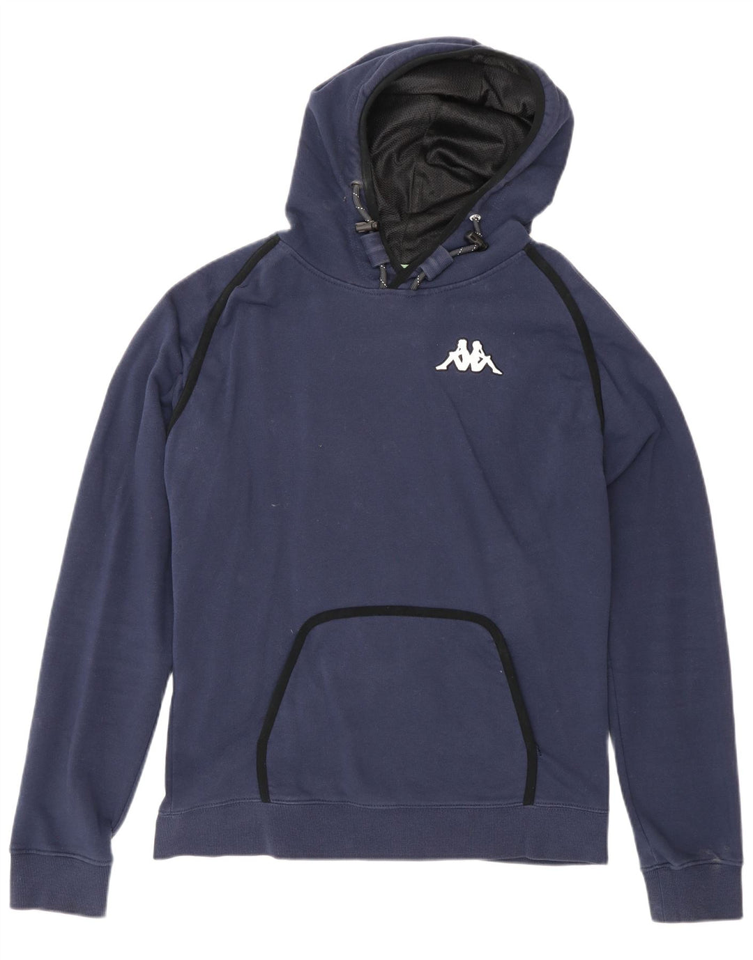 Kappa Mens Hoodie Jumper Large Navy Blue Cotton