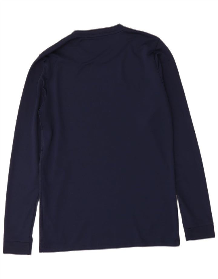 Nike Mens Dri Fit Top Long Sleeve Medium Navy Blue Polyester