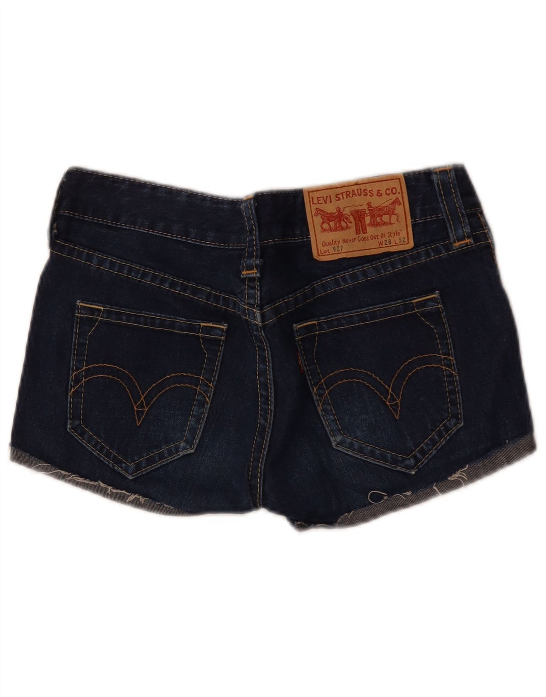 Levi's Womens 927 Denim Shorts W28 Medium Navy Blue