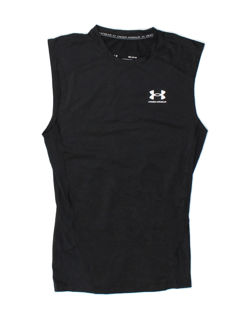 UNDER ARMOUR Womens Heat Gear Vest Top UK 12 Medium Black Polyester Vintage Under Armour and Second-Hand Under Armour from Messina Hembry 