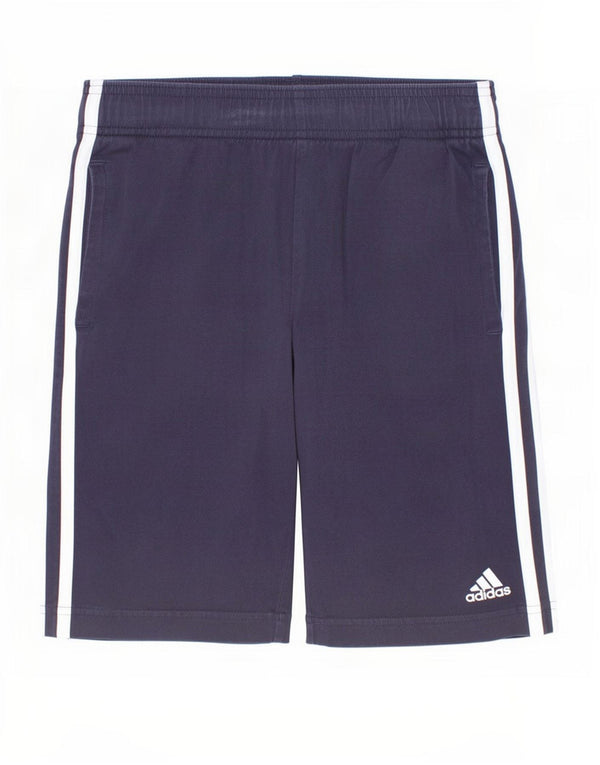 Adidas Boys Sport Shorts 11-12 Years Navy Blue Cotton