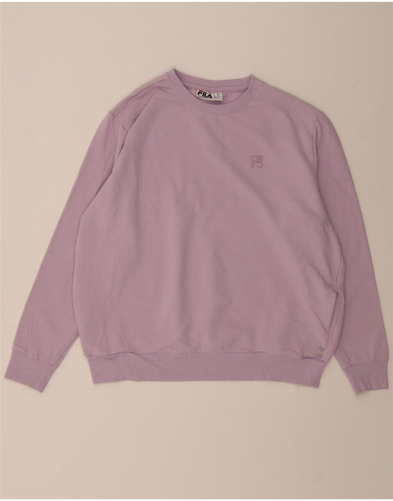 FILA Womens Sweatshirt Jumper UK 20 2XL Purple Cotton Vintage Fila and Second-Hand Fila from Messina Hembry 