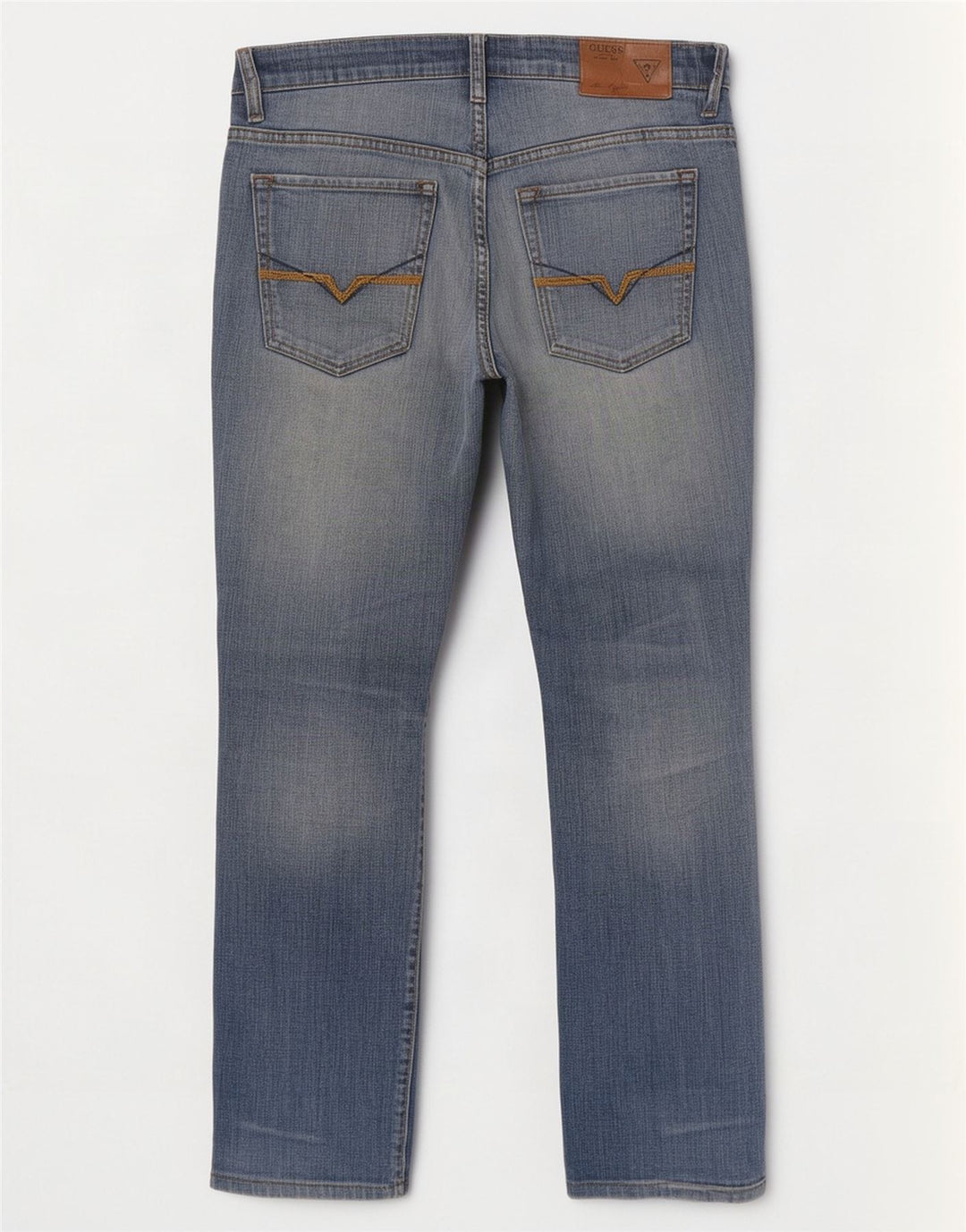 Guess Mens Straight Jeans W32 L29 Blue Cotton