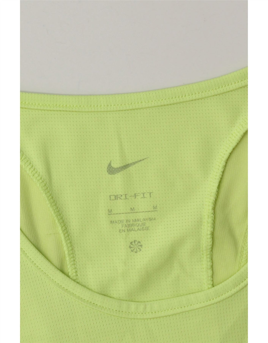 Nike Womens Dri Fit Crop Vest Top UK 12 Medium Green