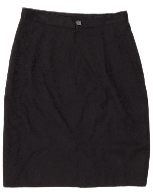 Nazareno Gabrielli Womens Pencil Skirt IT 44 Medium W28 Black Floral Cotton