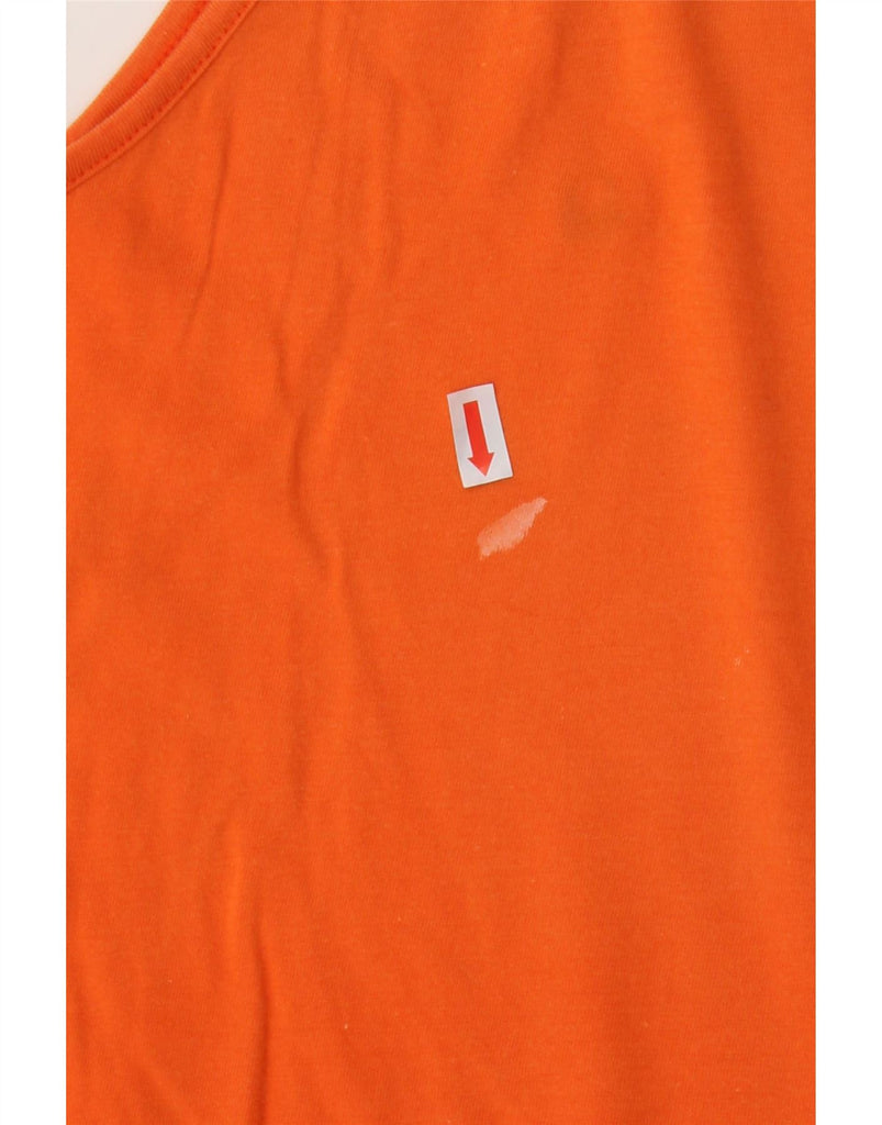 BENETTON Womens Vest Top UK 14 Large Orange Cotton Vintage Benetton and Second-Hand Benetton from Messina Hembry 