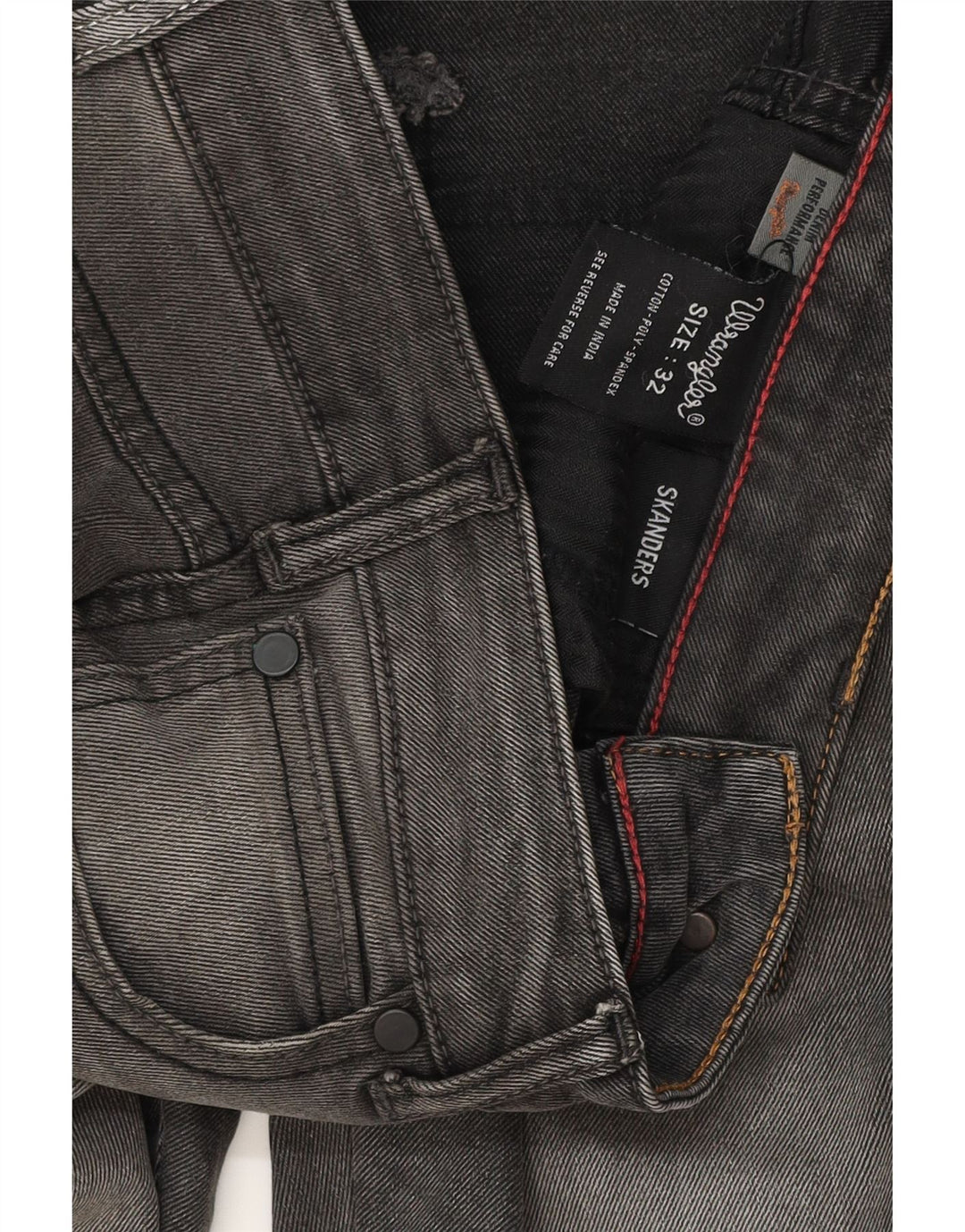 WRANGLER Mens Skanders Straight Jeans W32 L29 Grey Cotton