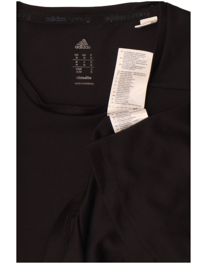 Adidas Mens Climalite T-Shirt Top Medium Black Polyester