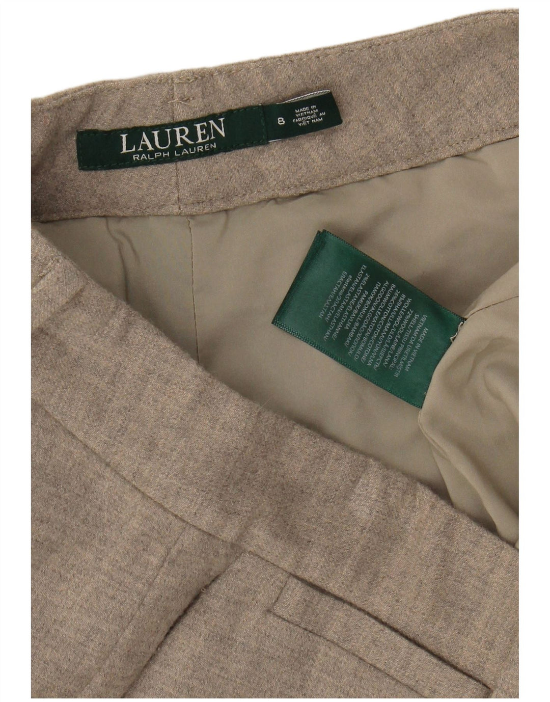 Ralph Lauren Womens Slim Chino Trousers US 8 Medium W32 L30 Grey Wool