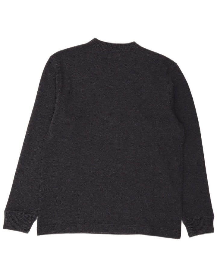 Eddie Bauer Mens V-Neck Jumper Sweater Small Navy Blue Cotton