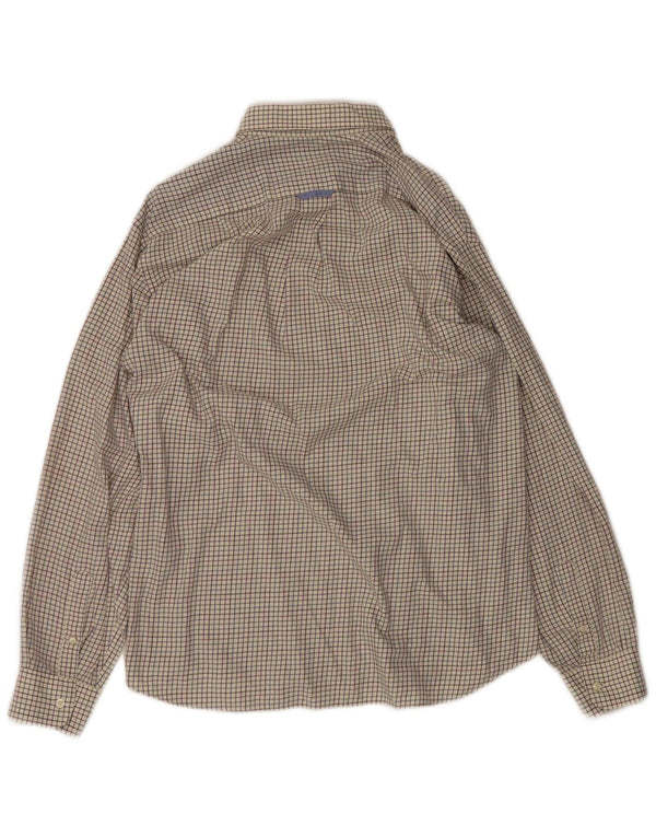 Barbour Mens Shirt XL Off White Check Cotton