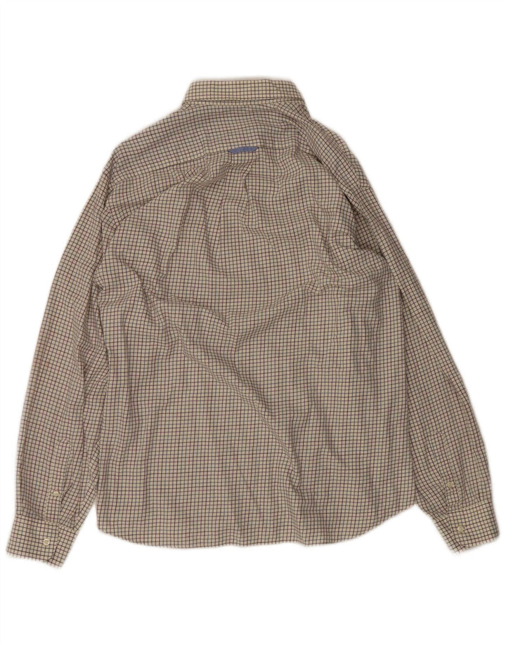 Barbour Mens Shirt XL Off White Check Cotton