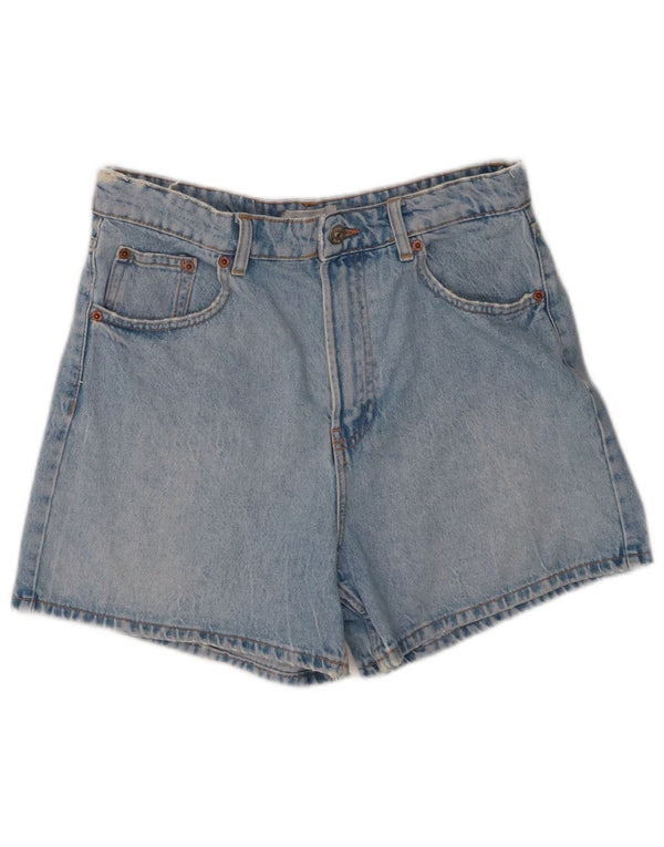 Zara Womens High Waist Denim Shorts EU 40 Medium W30 Blue Cotton