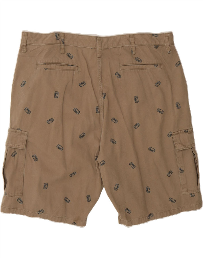 WRANGLER Mens Abstract Pattern Cargo Shorts W40 XL Brown Cotton Vintage Wrangler and Second-Hand Wrangler from Messina Hembry 