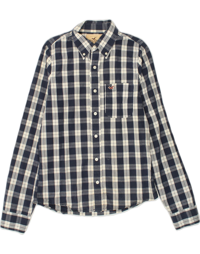 HOLLISTER Mens Shirt Medium Blue Check Cotton | Vintage Hollister | Thrift | Second-Hand Hollister | Used Clothing | Messina Hembry 