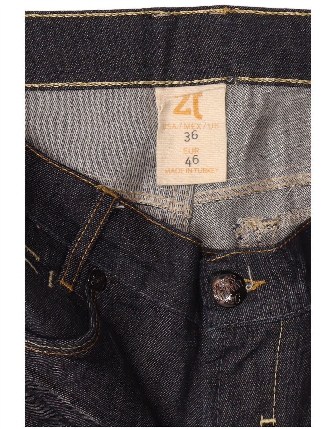 ZARA Mens Straight Jeans EU 46 XL W36 L33 Navy Blue