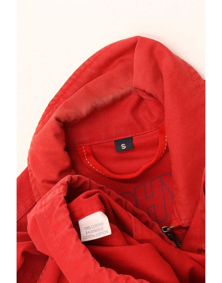 Murphy & Nye Womens Oversized Bomber Jacket UK 10 Small Red Cotton