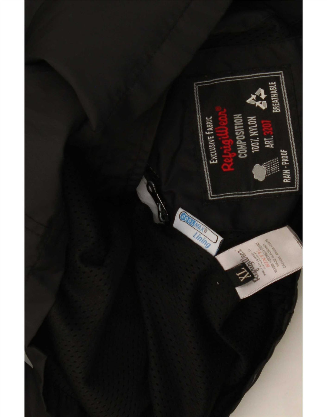 Refrigiwear Girls Rain Jacket 13-14 Years XL Black Polyamide Biker