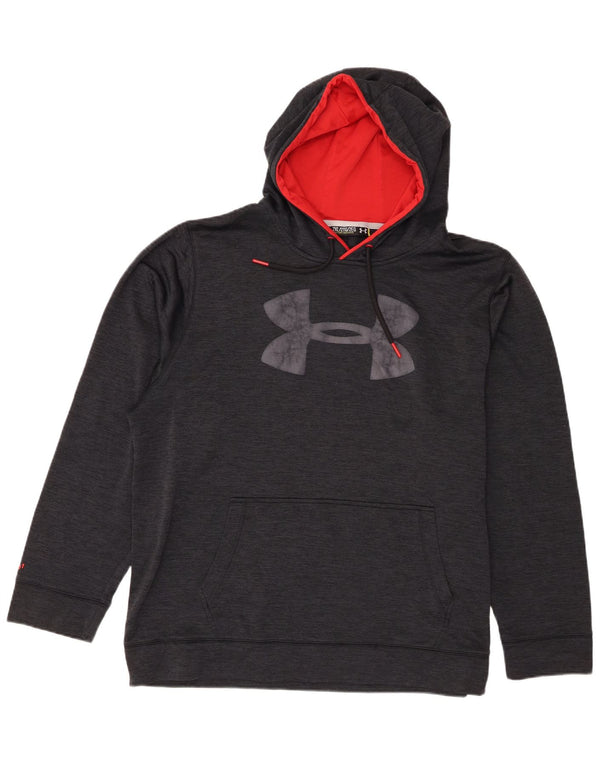 Under Armour Mens Graphic Loose Fit Hoodie Jumper 2XL Navy Blue Flecked