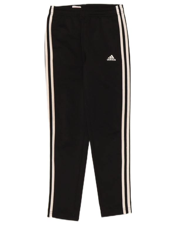 Adidas Boys Tracksuit Trousers 9-10 Years Black Polyester