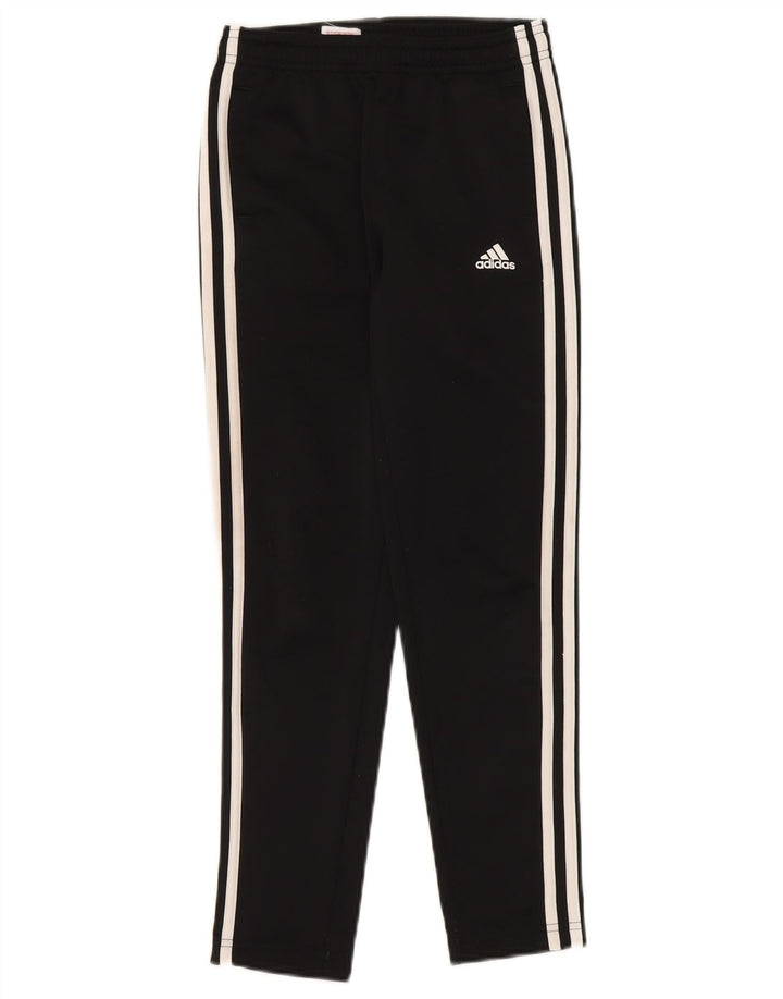 Adidas Boys Tracksuit Trousers 9-10 Years Black Polyester