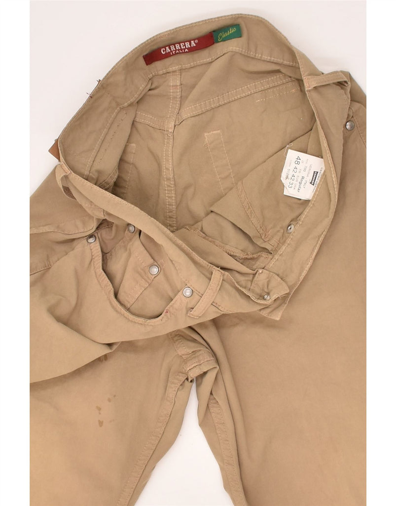 CARRERA Womens 700 Straight Casual Trousers IT 42 Medium W30 L27 Beige | Vintage Carrera | Thrift | Second-Hand Carrera | Used Clothing | Messina Hembry 