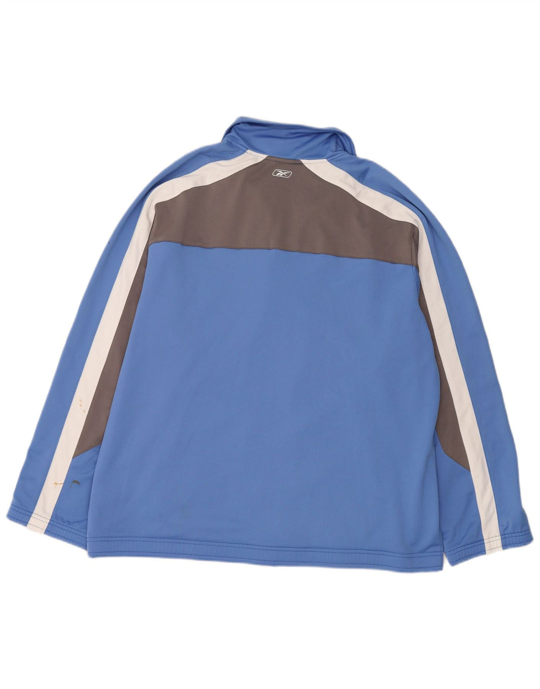 Reebok Mens Regular Fit Tracksuit Top Jacket XL Blue Colourblock Polyester