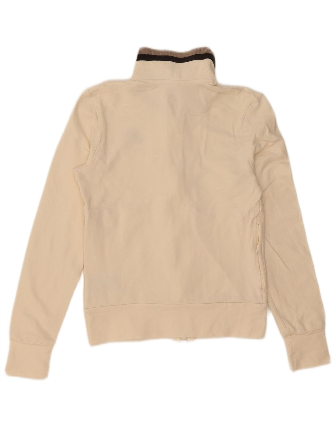 Nike Womens Tracksuit Top Jacket UK 8/10 Small White Cotton
