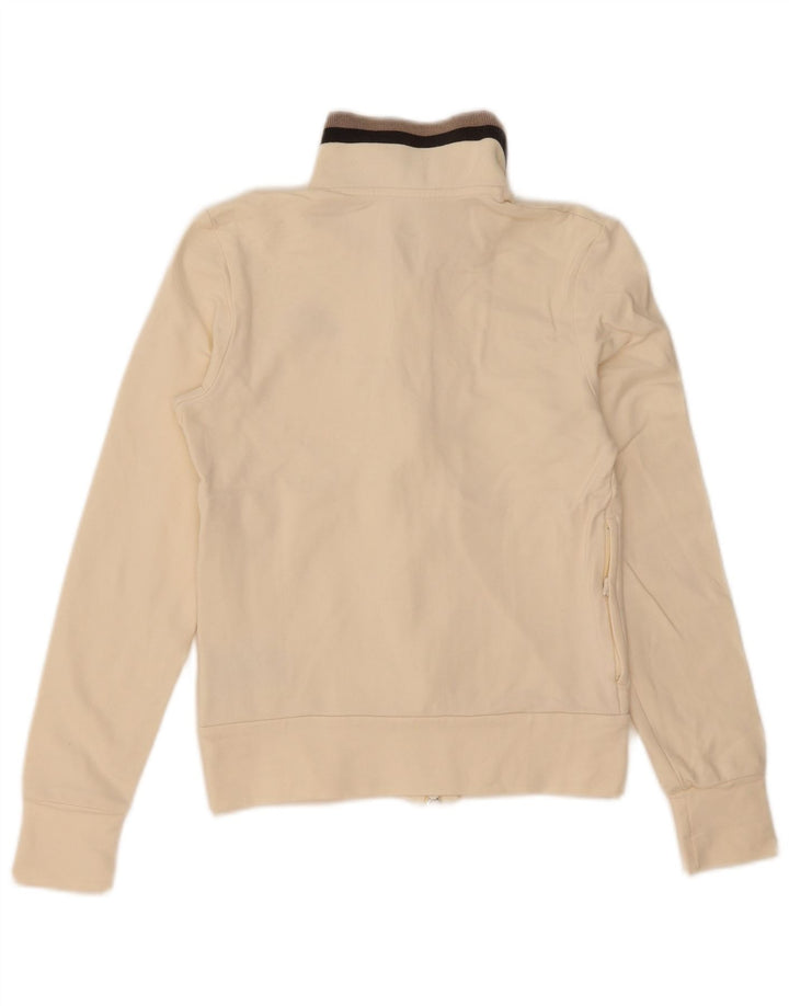 Nike Womens Tracksuit Top Jacket UK 8/10 Small White Cotton